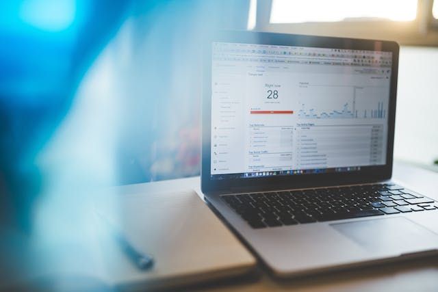 Panel de Google Analytics 4 con datos de eventos