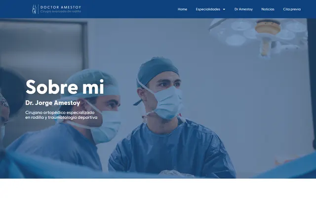 Página «Sobre mí» del Dr. Jorge Amestoy