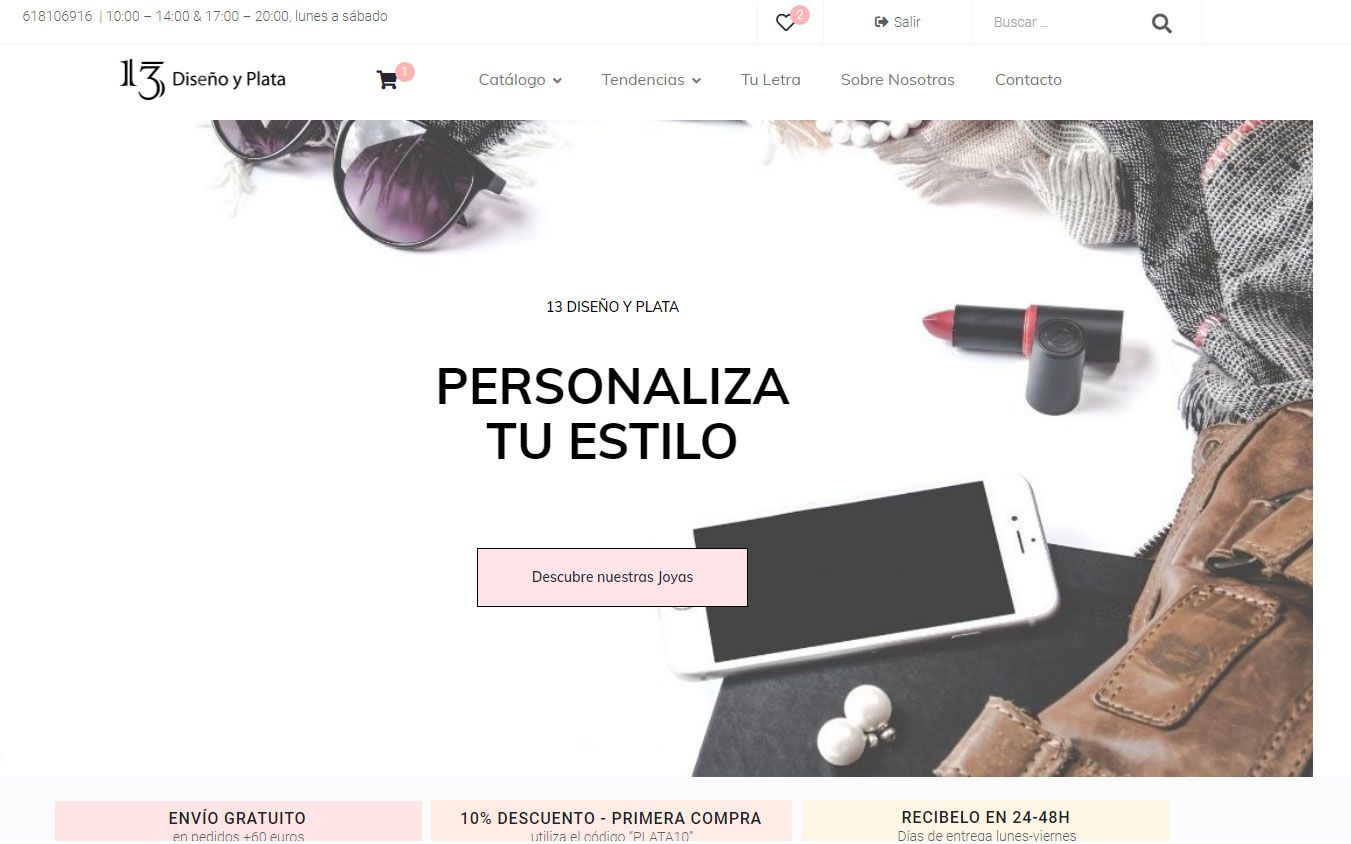 Caso de éxito: web para 13 diseño y plata